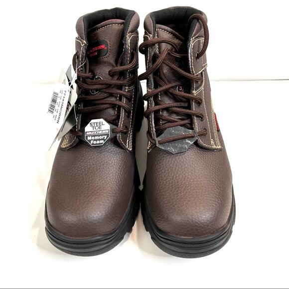 Skechers Men\'s Burgin Tarlac Industrial Work Boots Brown size 10 main image 6